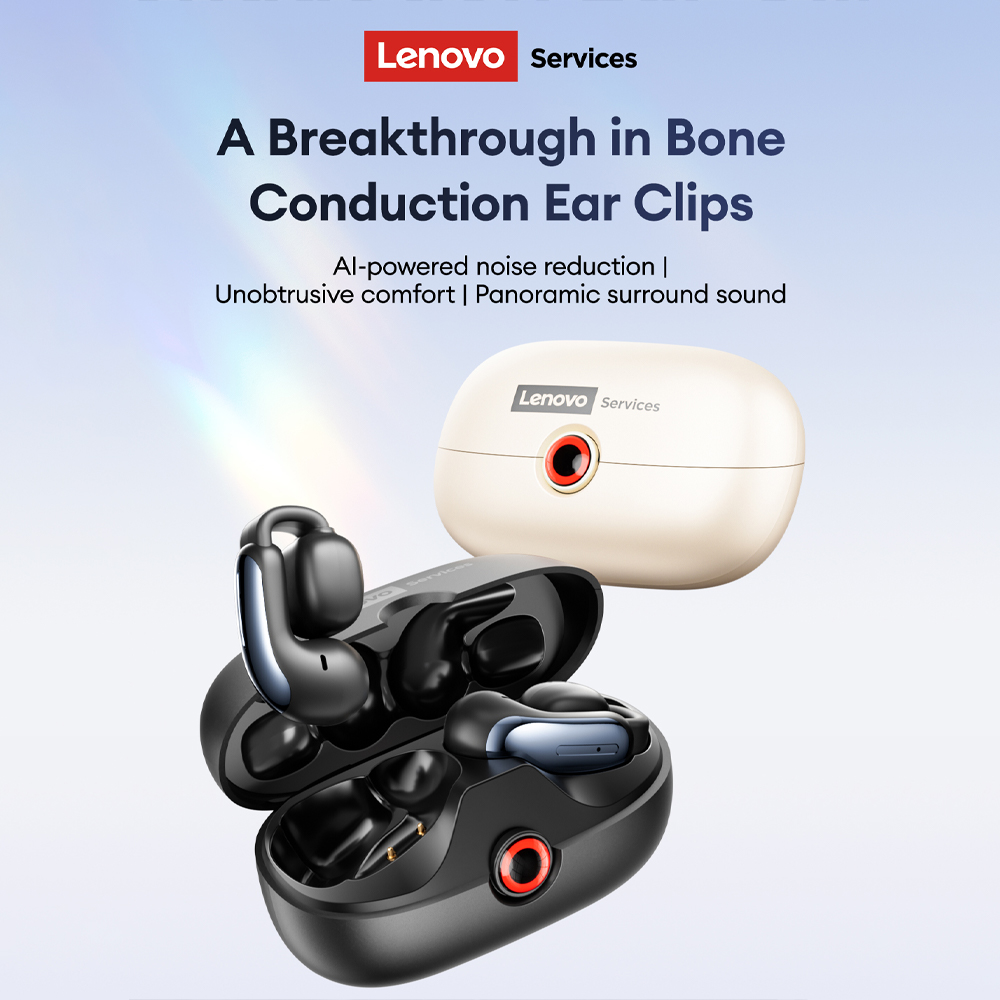 Earphones - Lenovo LES-108 Earphone TWS Konduksi Tulang