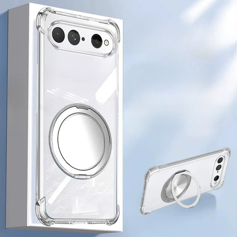 Clear Shockproof Bumper Case - Casing dengan Dudukan Magnetik untuk Huawei