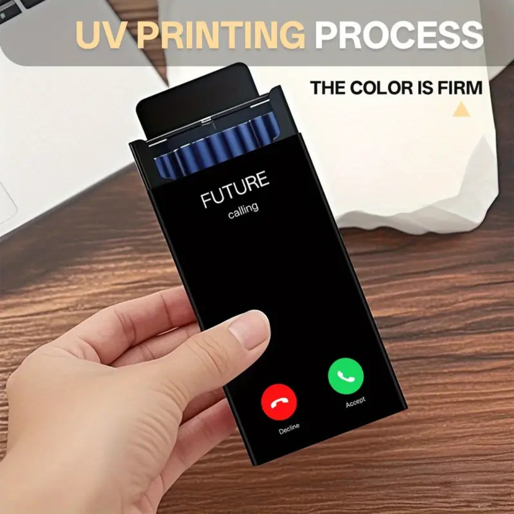 Phone Cases - Kotak Rokok Logam Tipis dengan Tutup