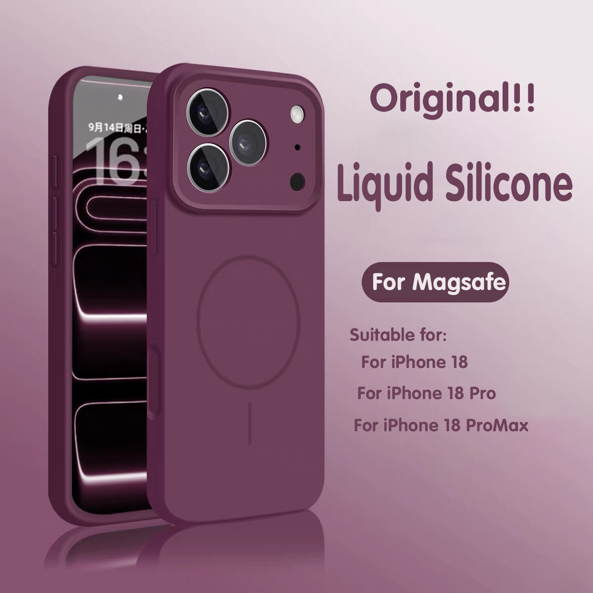 Liquid Silicone Magnetic Phone Case - Casing Magnetik Silikon Cair Asli untuk