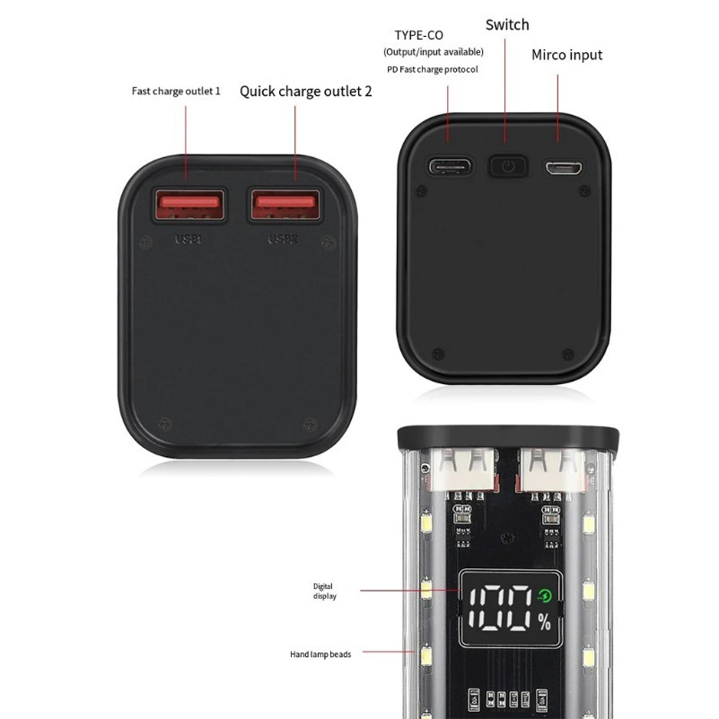 Desain Port USB Tipe C, Casing - Power Banks ulasan dan harga